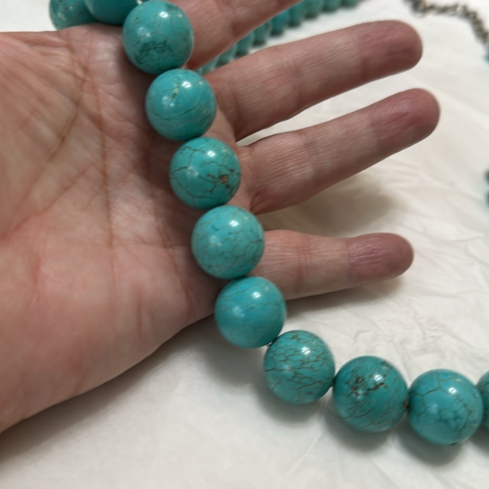 - Gorgeous Fossil Turquoise Necklace - Picture 2 of 4